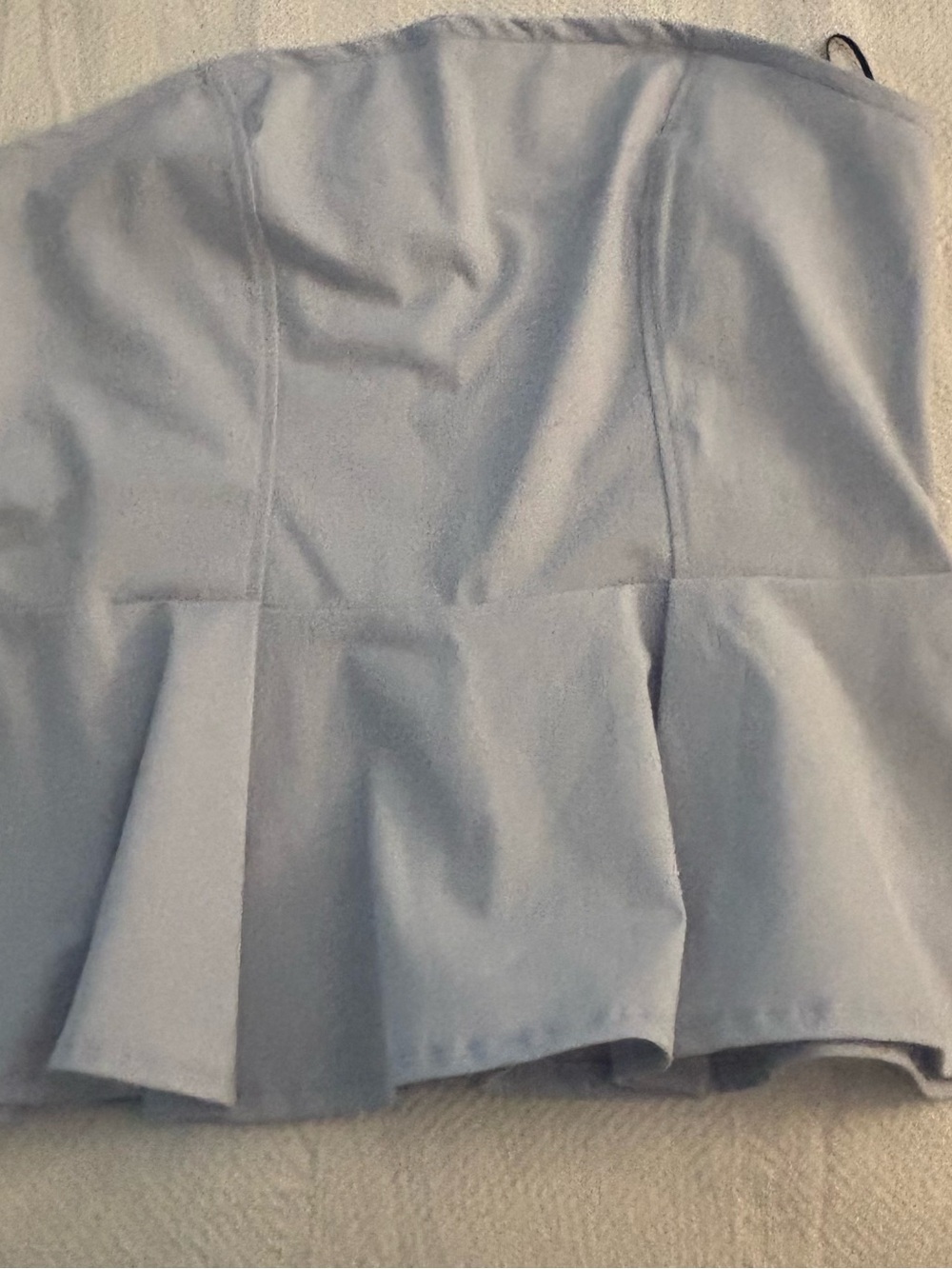 H&M Light Blue Strapless Peplum Top - Picture 2 of 5